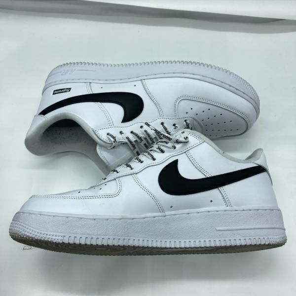 中古】Supreme×NIKE AIR FORCE 1 LOW White/Black サイズ28cm CU9225