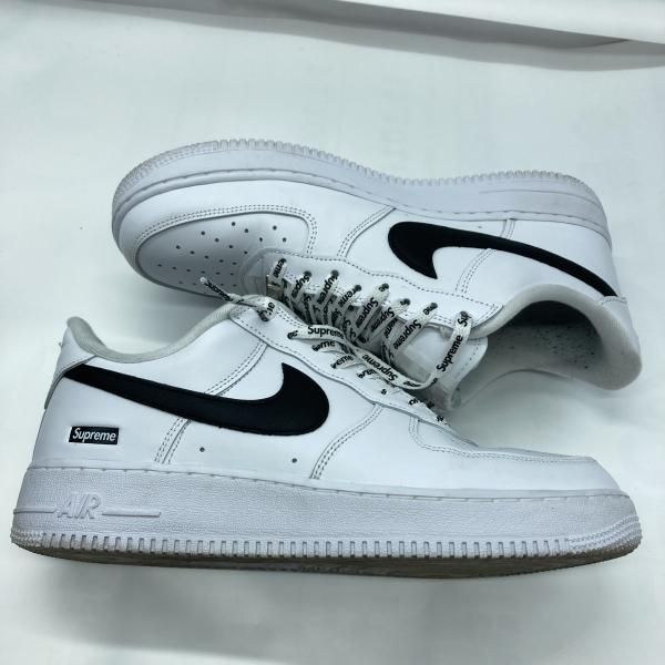 中古】Supreme×NIKE AIR FORCE 1 LOW White/Black サイズ28cm CU9225
