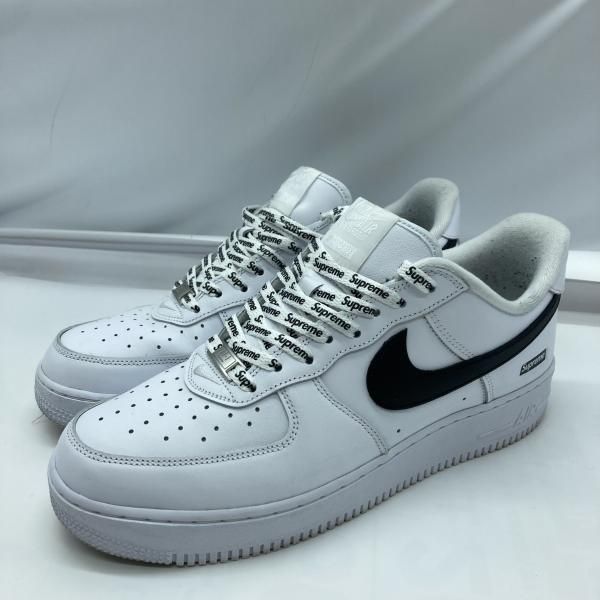 中古】Supreme×NIKE AIR FORCE 1 LOW White/Black サイズ28cm CU9225