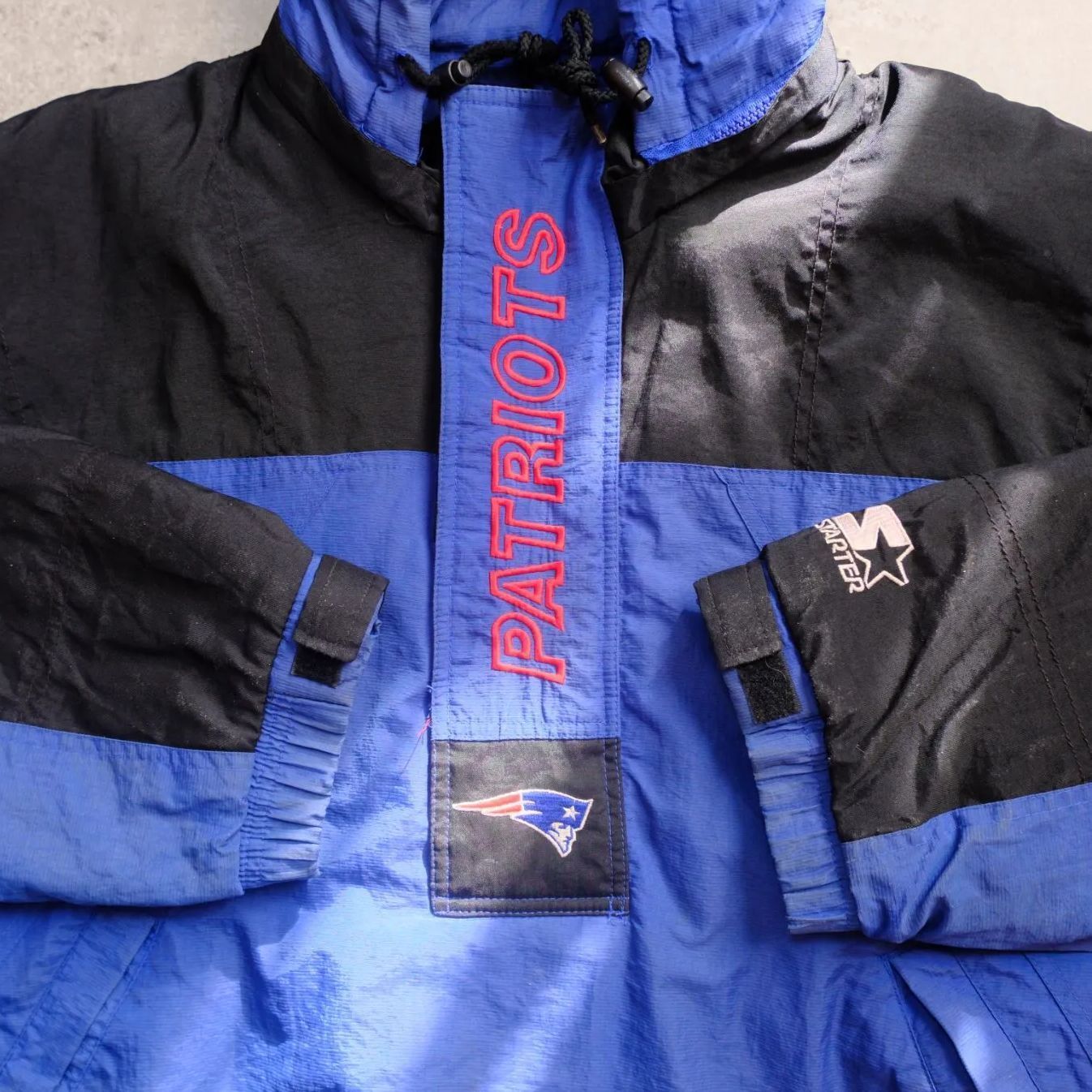 STARTER】90s NFL New England PATRIOTS／アノラックパーカー／中綿
