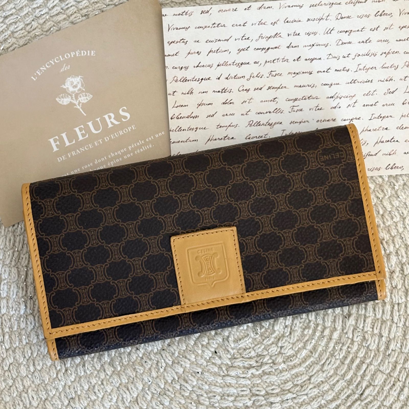 セリーヌ CELINE マカダム柄 長財布 レディース CELINE（セリーヌ 