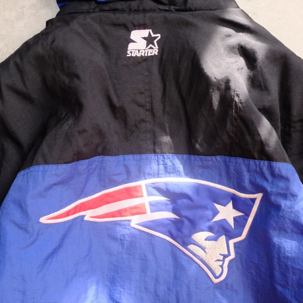 STARTER】90s NFL New England PATRIOTS／アノラックパーカー／中綿