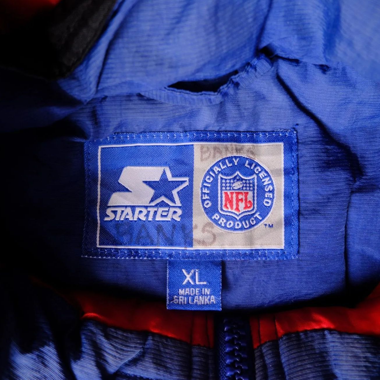 STARTER】90s NFL New England PATRIOTS／アノラックパーカー／中綿