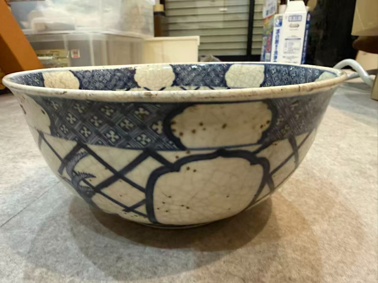 古伊万里】染付 麒麟文 大鉢 網目文 飾り鉢 時代物 骨董 古美術 - メルカリ