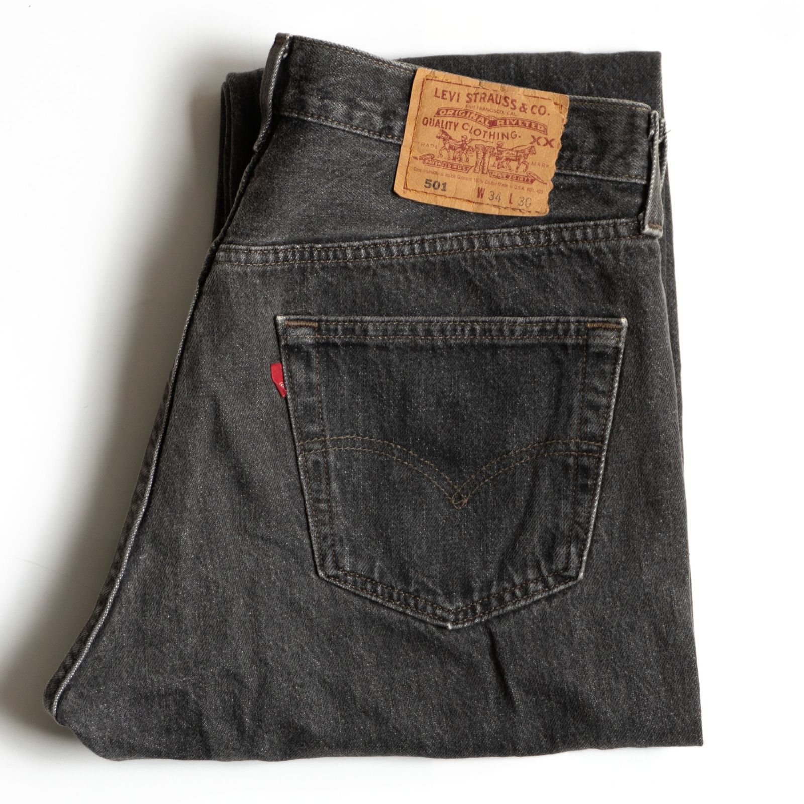 先染め/ゴールデンサイズ】 LEVI'S 【90s/501 ブラックデニム デニム