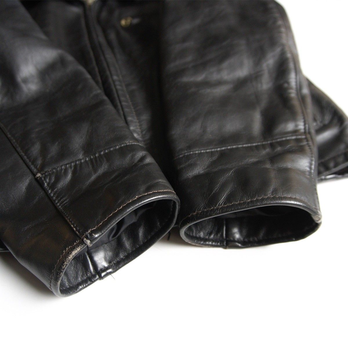 美品】SCHOTT【AT101/シングルライダースジャケット】40 襟 レザー