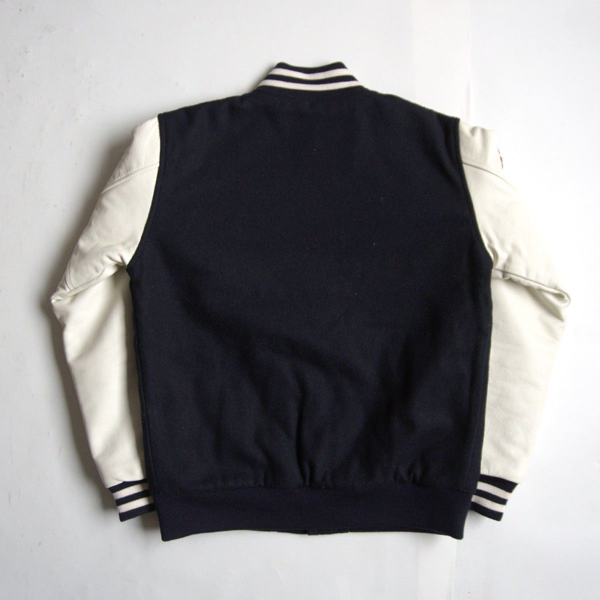 GOODENOUGH - 美品GOOD ENOUGH IVY袖 レザー 切替 胸ロゴ 【美品】GOOD 