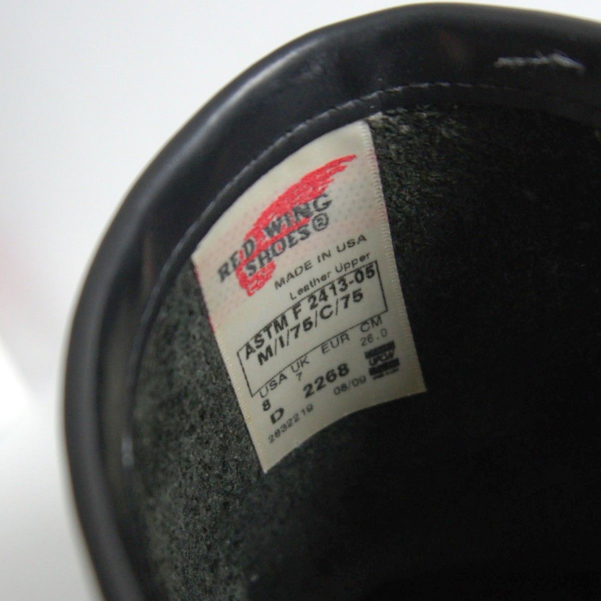 09年製】REDWING【2268/エンジニアブーツ】US8D ブラック レッド