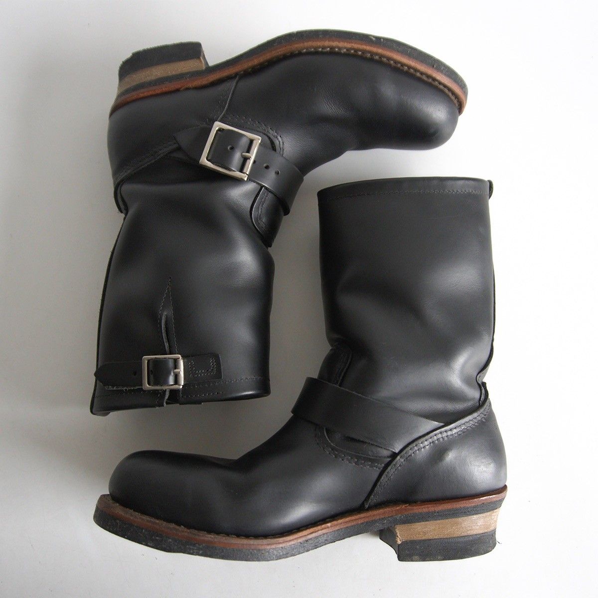 09年製】REDWING【2268/エンジニアブーツ】US8D ブラック レッド 