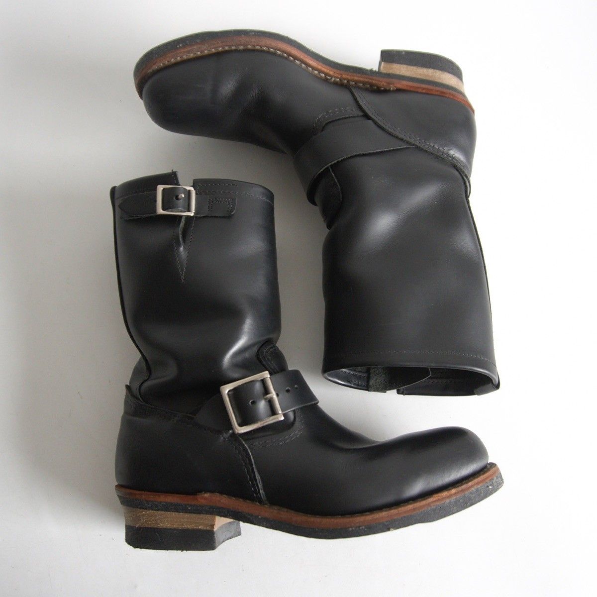 09年製】REDWING【2268/エンジニアブーツ】US8D ブラック レッド