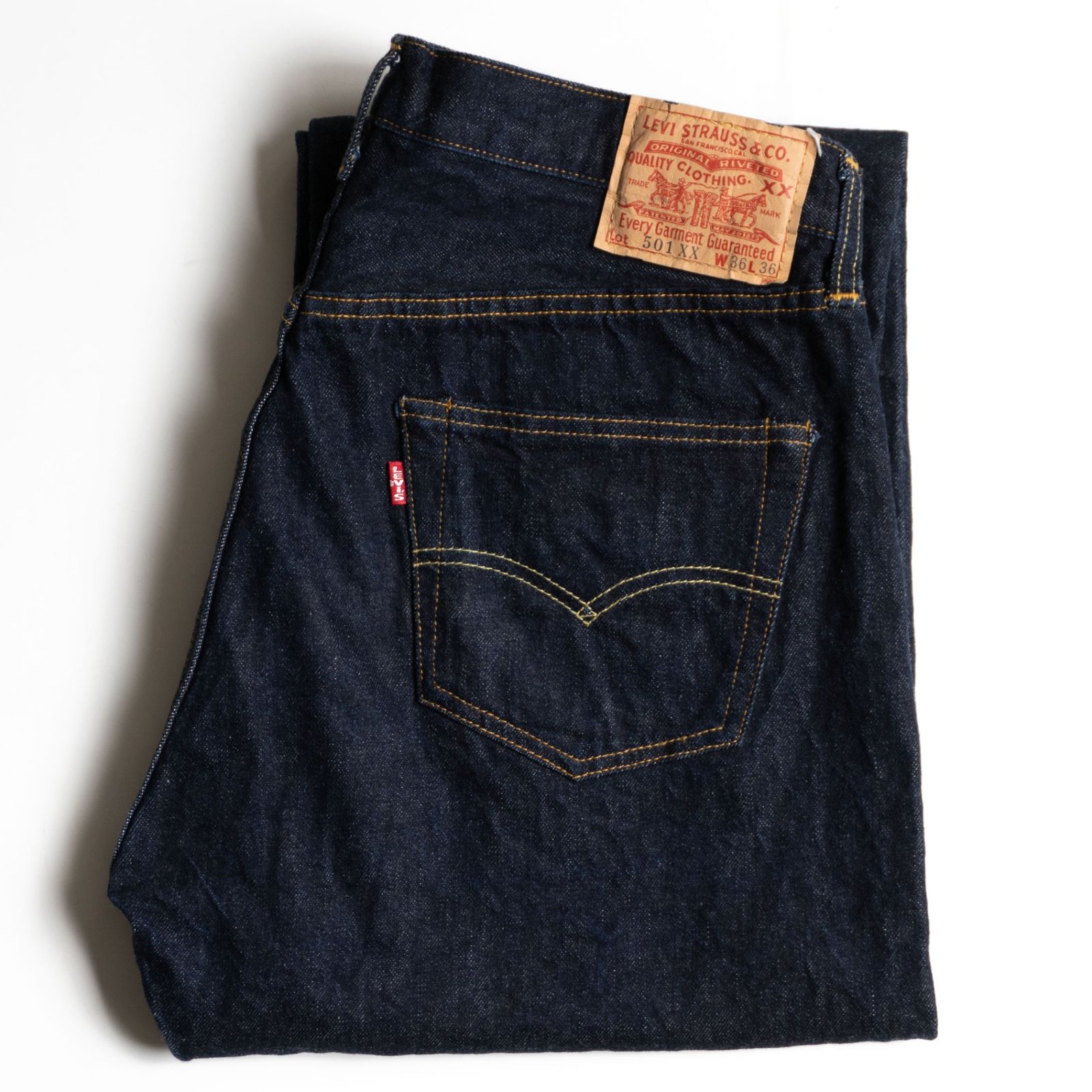 美品濃紺/バレンシア製】 LEVI'S 【 501XX ビッグE デニムパンツ 】36