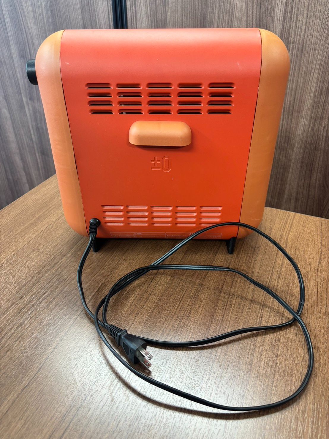 箱説付】±0 プラスマイナスゼロ 遠赤外線電気ストーブ オレンジ 清掃済