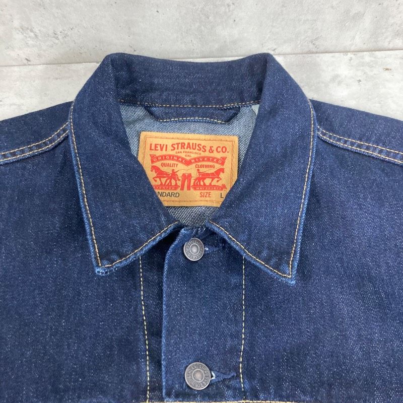 美品‼️リーバイス 濃紺 L デニムジャケットGジャン 70500 3rd 美品 