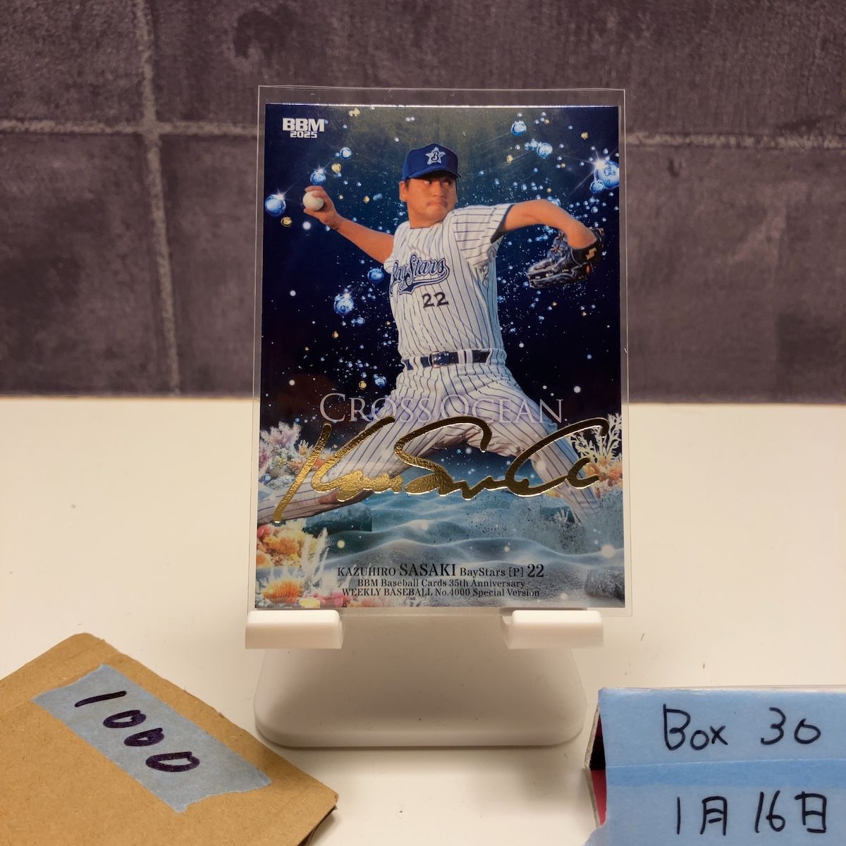 2025 BBM 佐々木主浩 011/200 金箔サイン 横浜ベイスターズ Cross