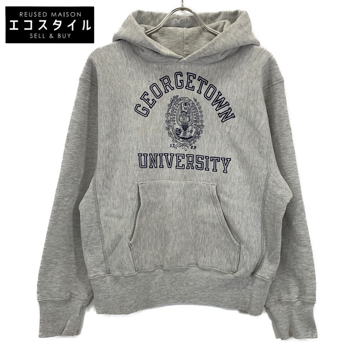 Champion チャンピオン 80's ﾄﾘｺﾀｸﾞ 霜降りｸﾞﾚｰ GEORGETOWN 三段ﾌﾟﾘﾝﾄ