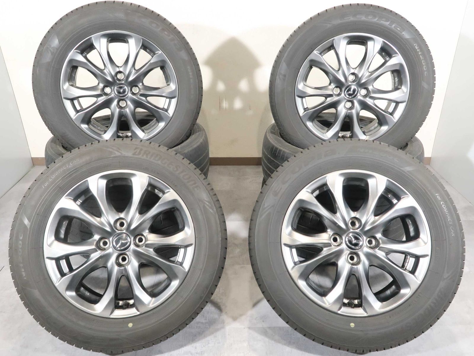 4本 マツダ デミオ 純正 15インチ 5.5J +40 4H PCD 100 ラジアル