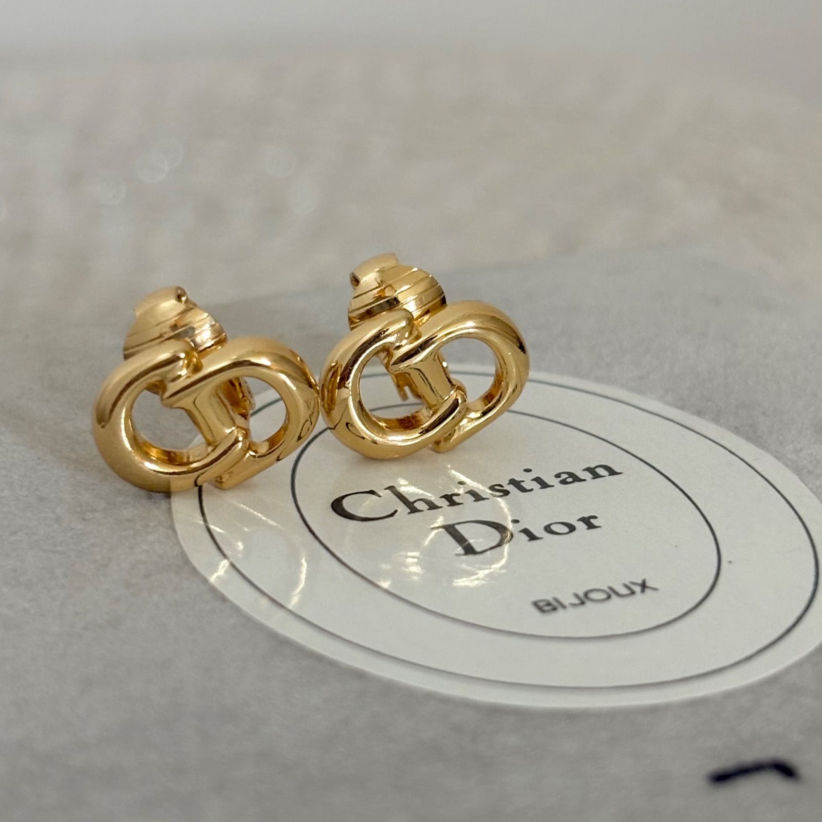箱付き】【極美品】クリスチャンディオール イヤリング CDロゴ GP