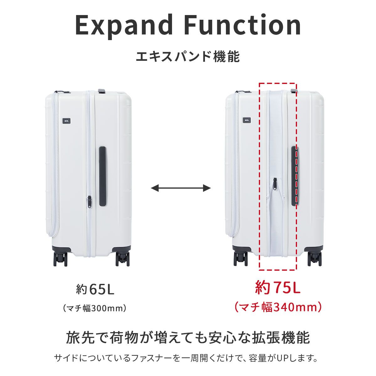 新商品/エース/トーキョーレーベル/トレリスZ/スーツケース/フロント