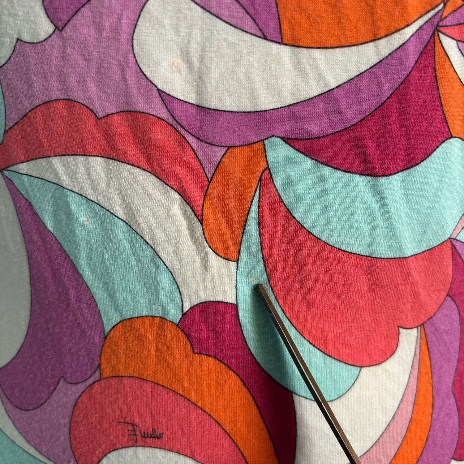 1492 EMILIO PUCCI エミリオプッチ Vネック 半袖 カットソー プッチ柄
