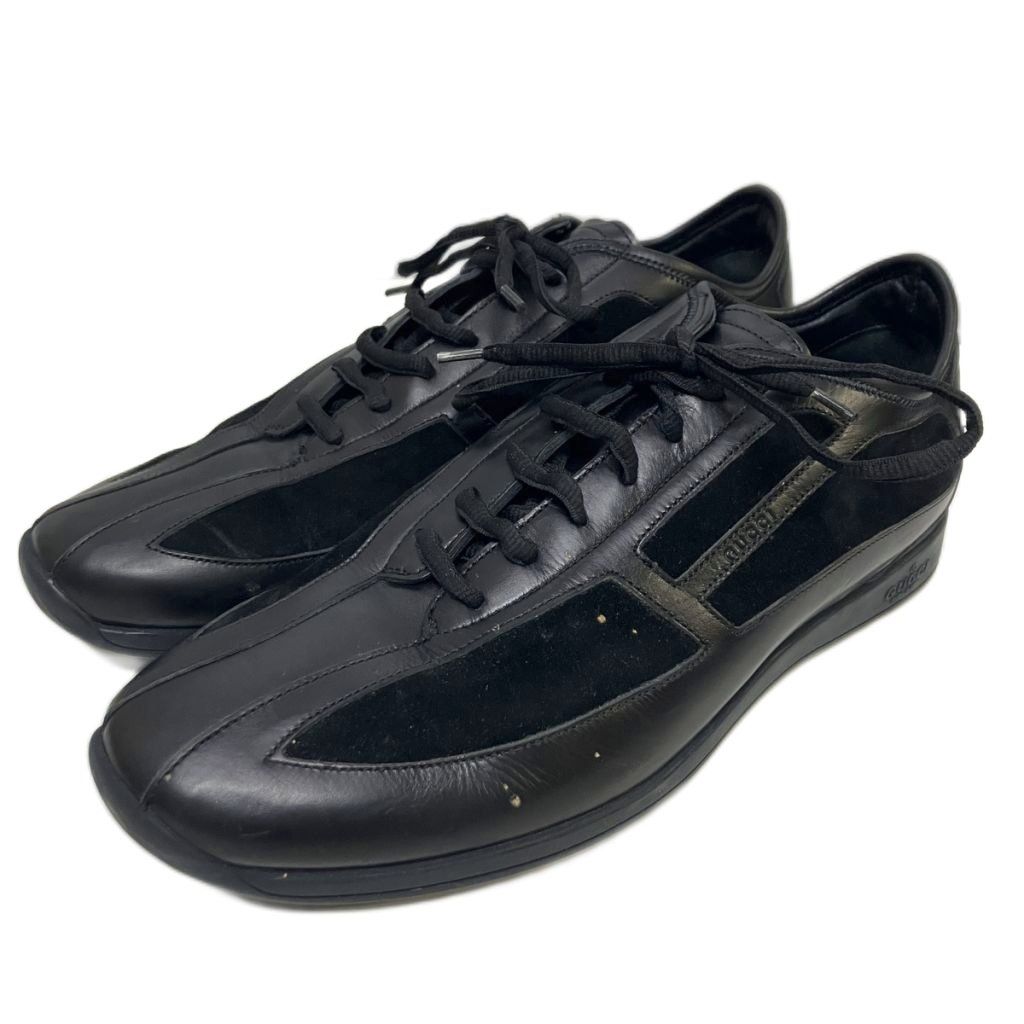 グッチ GUCCI スニーカー レザー切替 ローカット 41 ブラック - メルカリ
