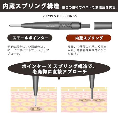 D☆フェイス ツボ押し棒 バネ式 美顔器 コリほぐし 筋膜リリース