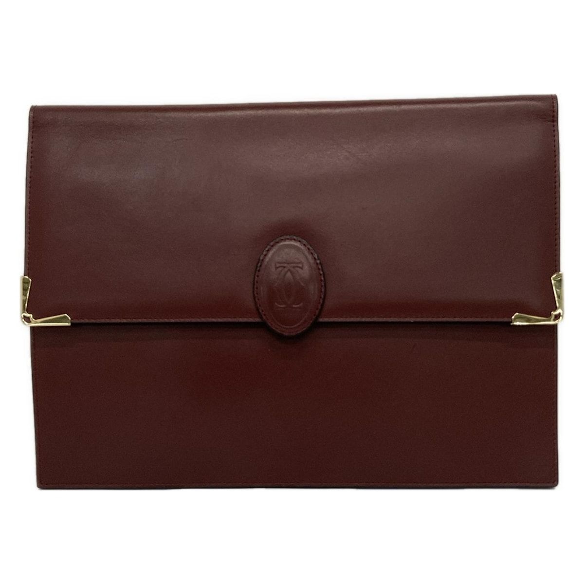 Cartier(カルティエ) クラッチバッグ マストライン ボルドー レザー