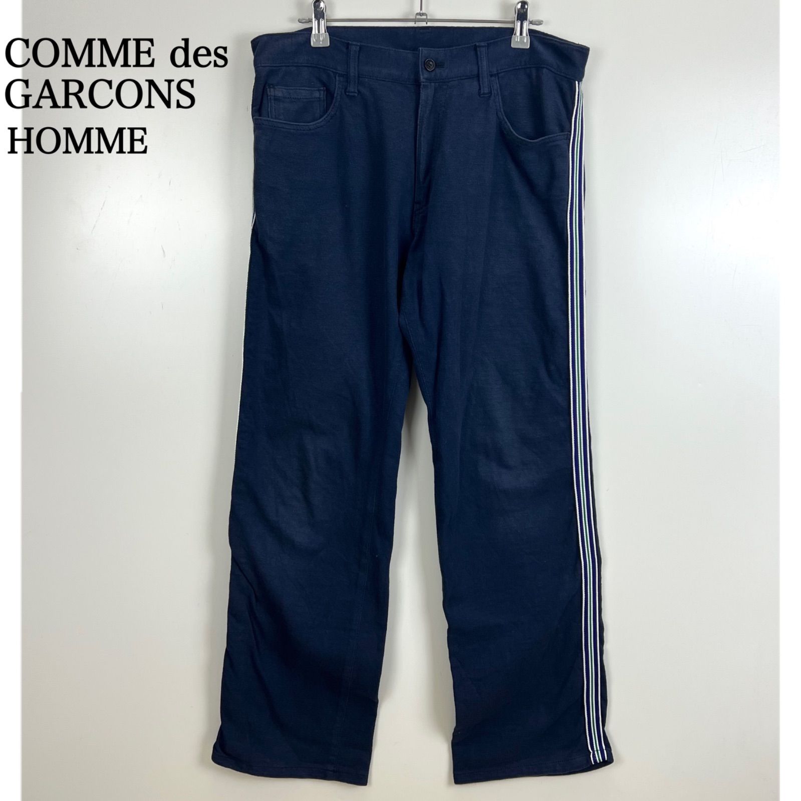 COMME des GARCONS HOMME CDG AD2007 archive side line cotton pants