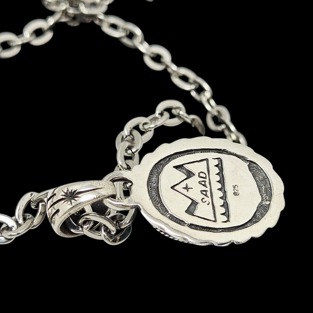 美品] SAAD ネックレス ターコイズ 天然石 925 ステンレスチェーン