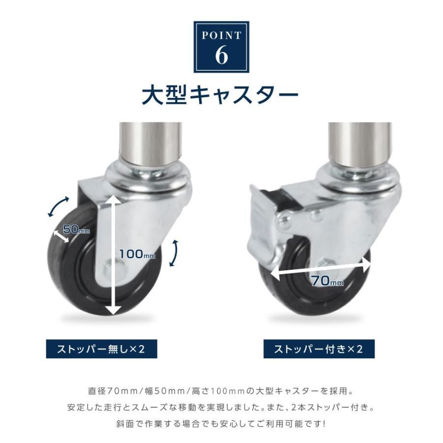 ステンレス 作業台 キャスター付き 日本製 業務用 調理台 W900mm×H800