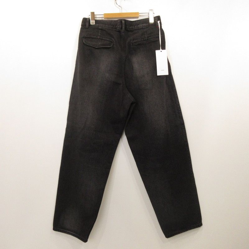 【姫路東店】 中古 Graphpaper | グラフペーパー デニムパンツ Selvage Denim Two Tuck Tapered Pants GU251-40187DB ブラック サイズ：1 【107】 姫路東店】 中古 Graphpaper | グラフペーパー デニムパンツ Selvage