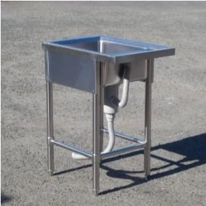 業務用 ステンレス 1槽 シンク W450 D620 H800mm 厨房 槽内寸W347D418