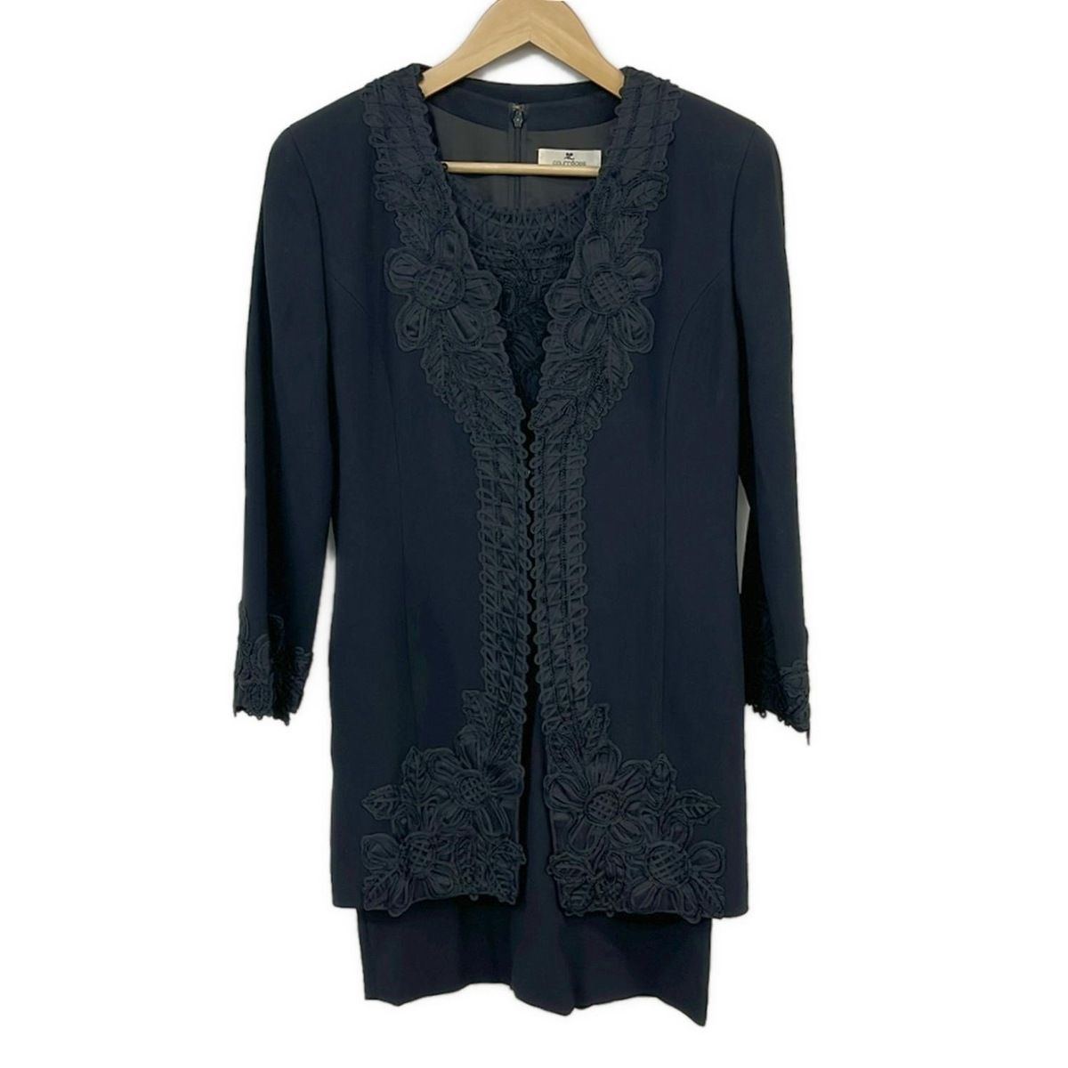 COURREGES(クレージュ) ワンピーススーツ レディース美品 - 黒 レース