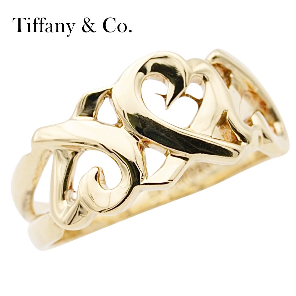 Tiffany & Co. ティファニートリプルラビングハートリング 11号 指輪