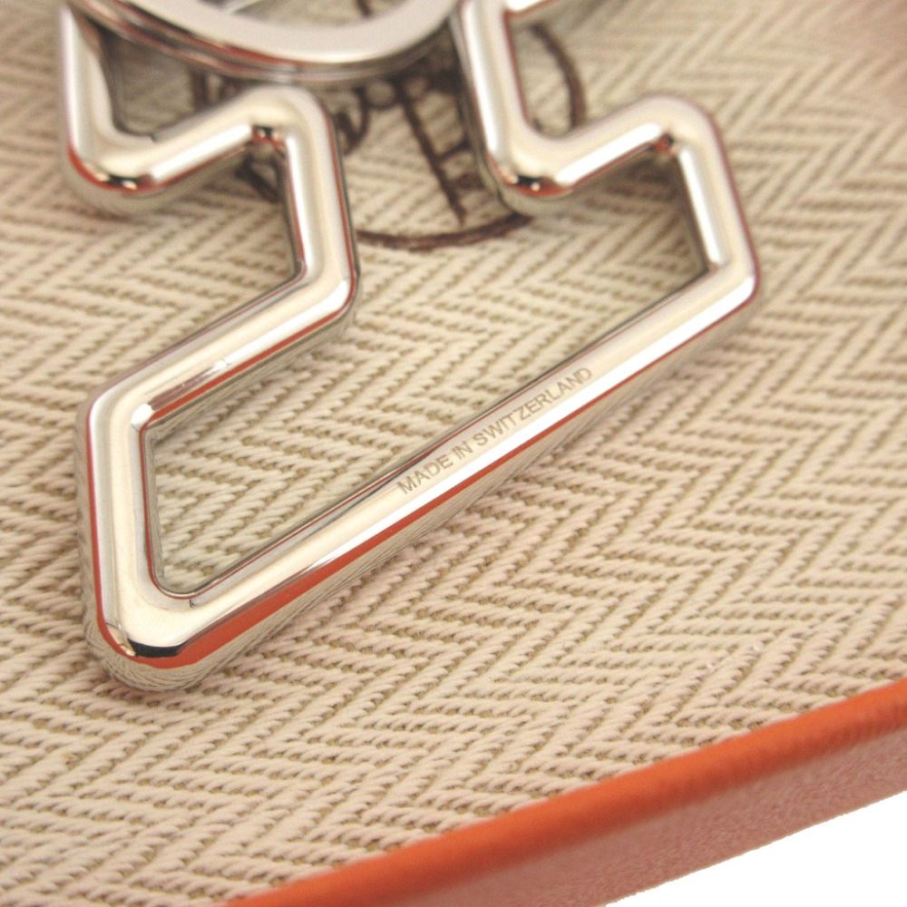 未使用 エルメス Hトゥスピード メタル シルバー キーリング