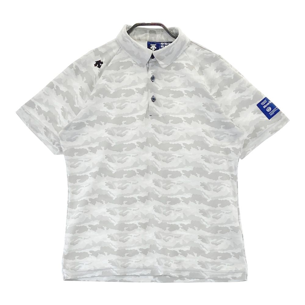 サイズ：M DESCENTE GOLF デサントゴルフ 半袖ポロシャツ カモフラ