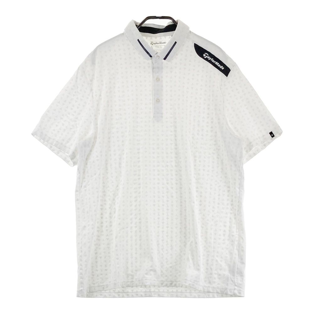サイズ：XO TAYLOR MADE テーラーメイド 半袖ポロシャツ 総柄 ホワイト