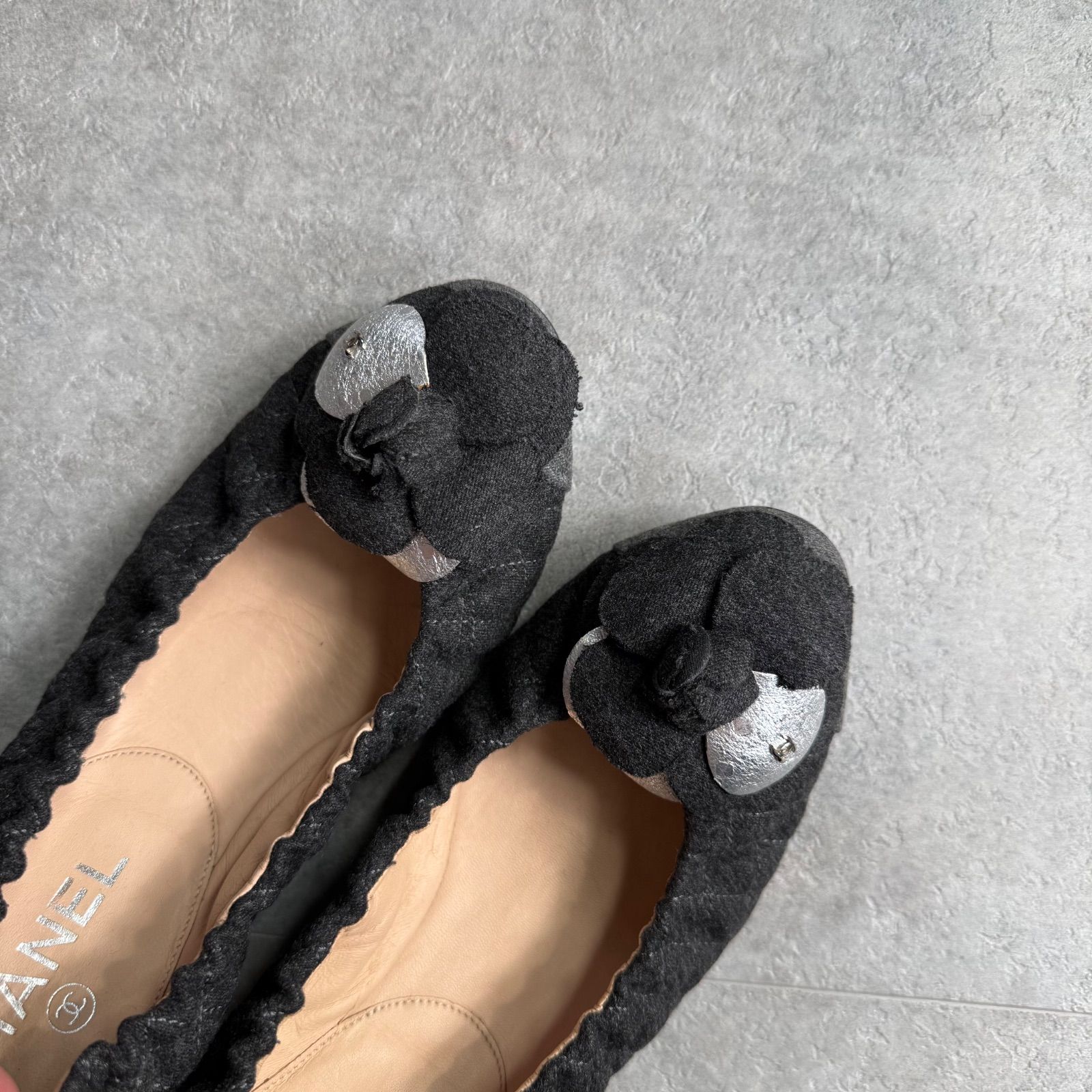 CHANEL シャネル カメリア バレエシューズ フラットシューズパンプス