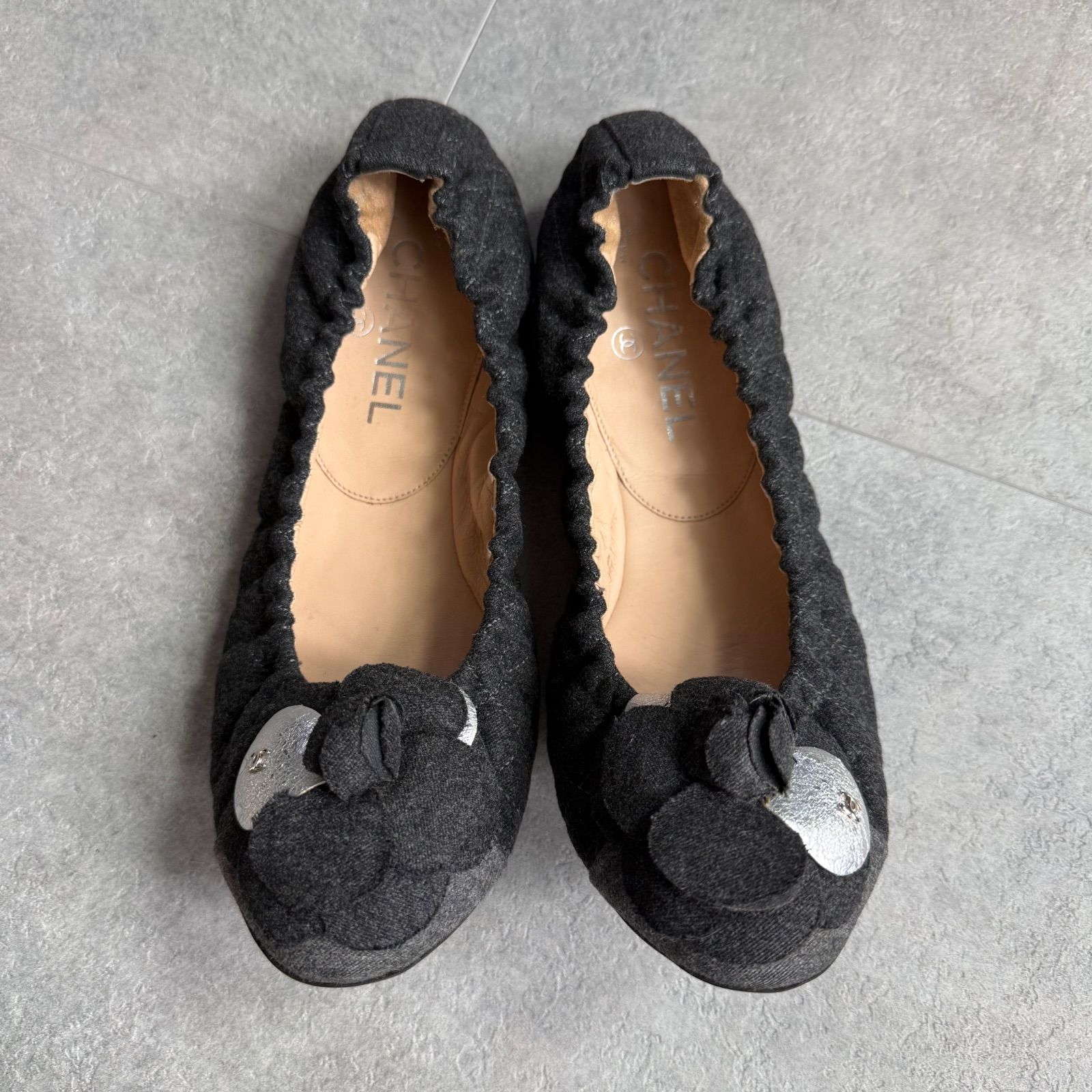CHANEL シャネル カメリア バレエシューズ フラットシューズパンプス