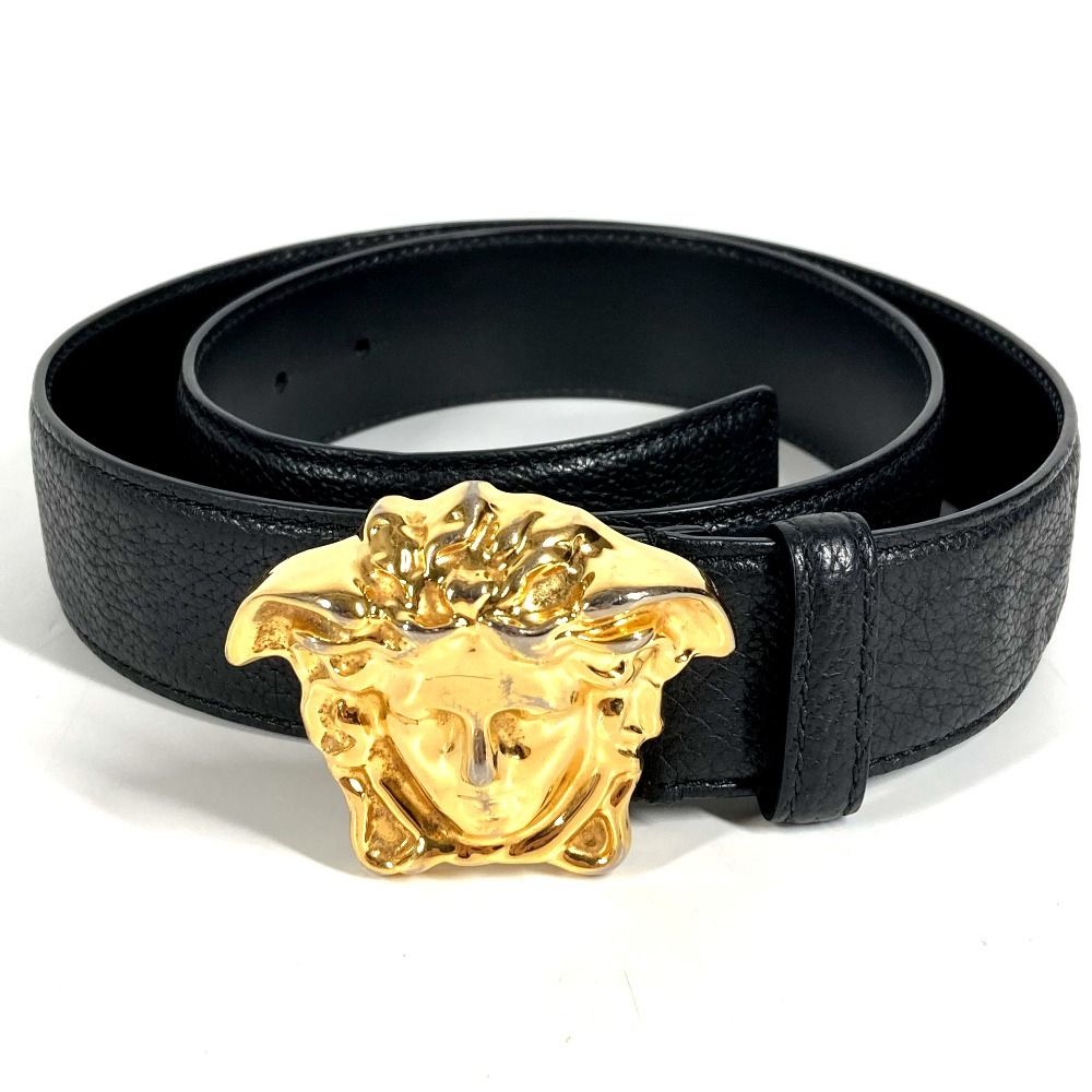 VERSACE ヴェルサーチ ベルト メデューサ ロゴ レザー ブラック - メルカリ