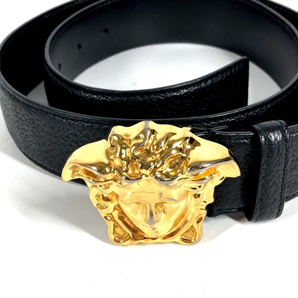 VERSACE ヴェルサーチ ベルト メデューサ ロゴ レザー ブラック - メルカリ