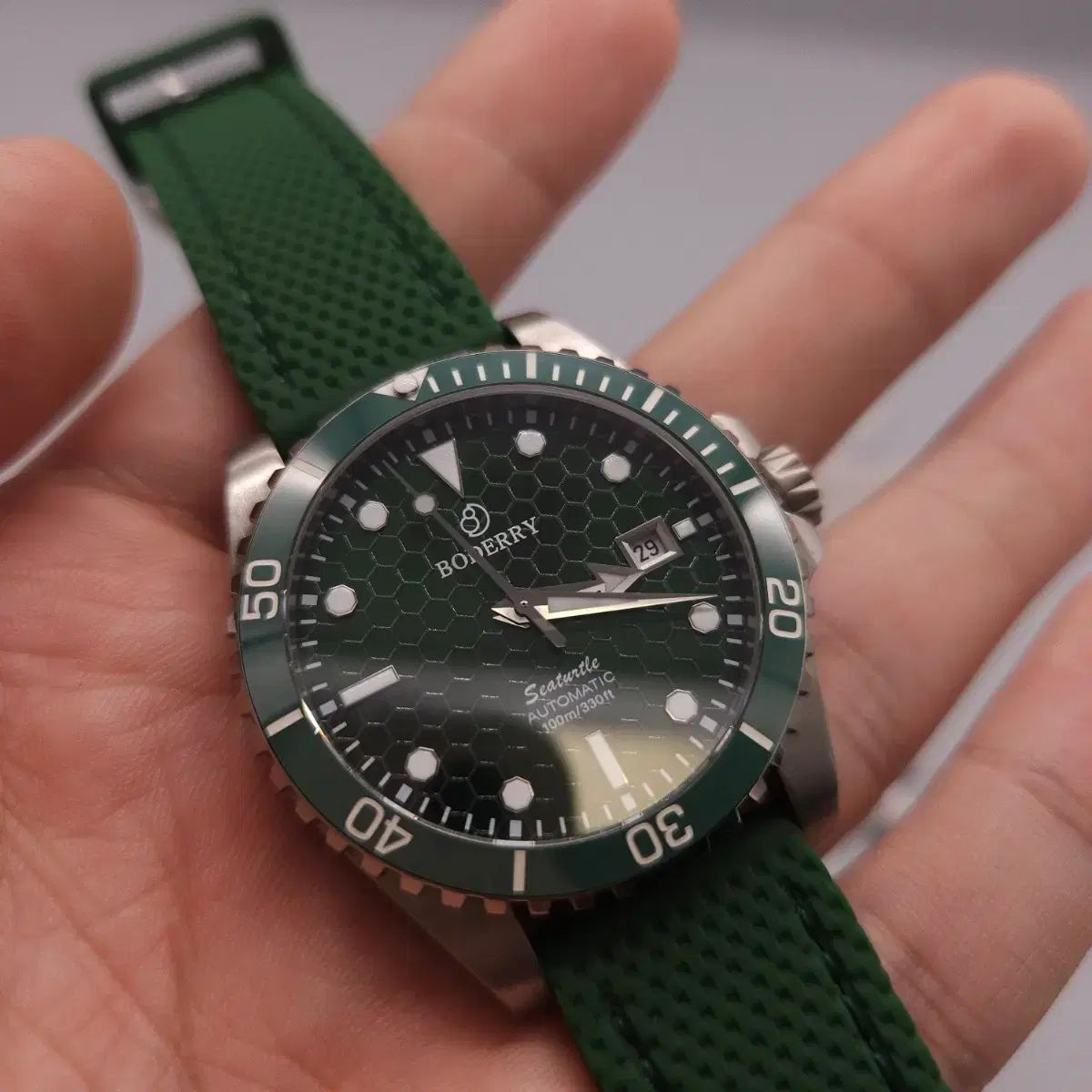 ボーダーLEE氏タートルダイバー時計