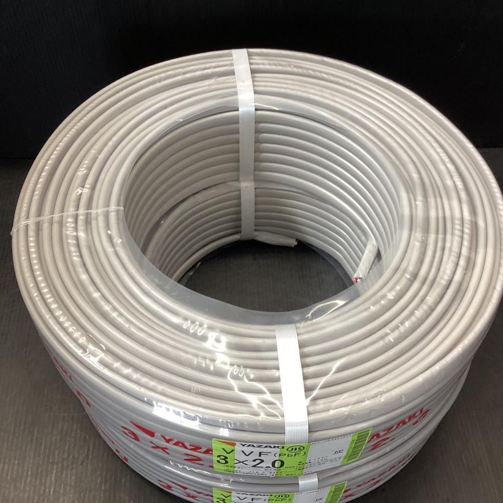 未使用】YAZAKI/矢崎 VVFケーブル 3x2.0㎜ 100m 2巻セット[203] - メルカリ