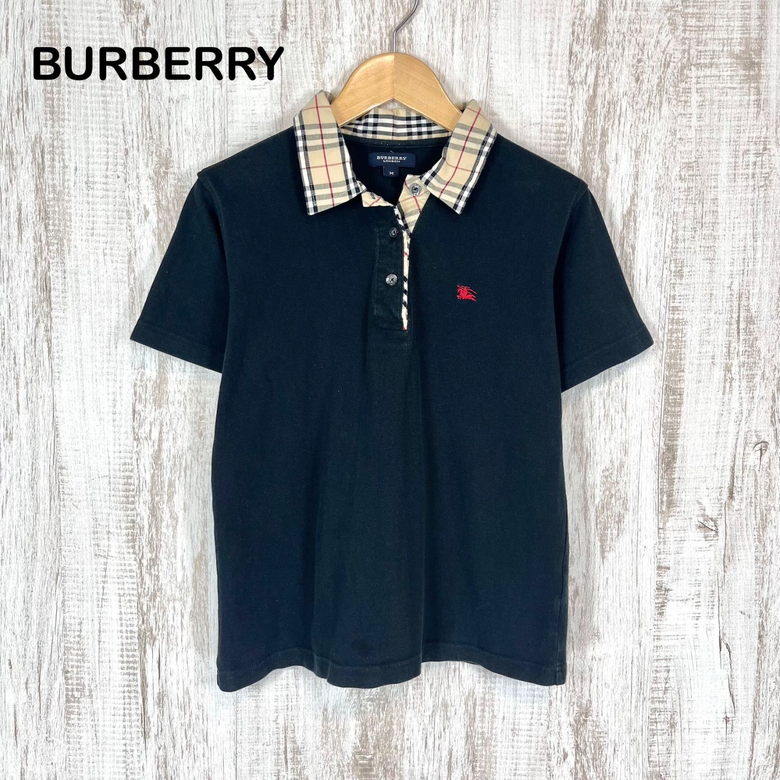 タグ付 00s バーバリーロンドン ポロシャツ y2k ノバチェック ロゴ刺繍 00s BURBERRY LONDON バーバリーロンドン ホースロゴ刺繍 ノバチェック