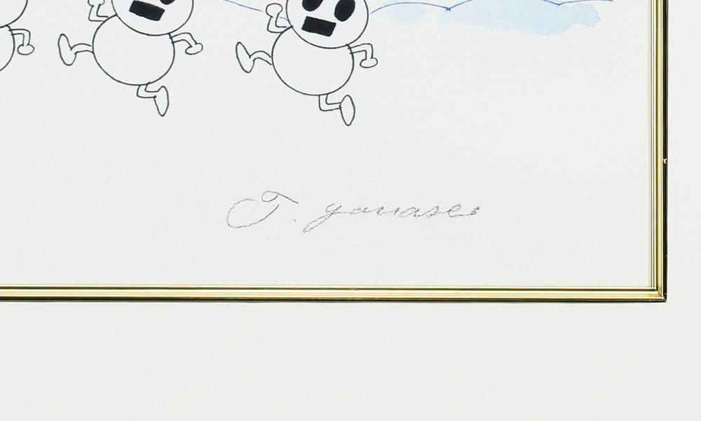 真作】【WISH】やなせたかし 先生直筆サイン！「雪降る広場であそぼう