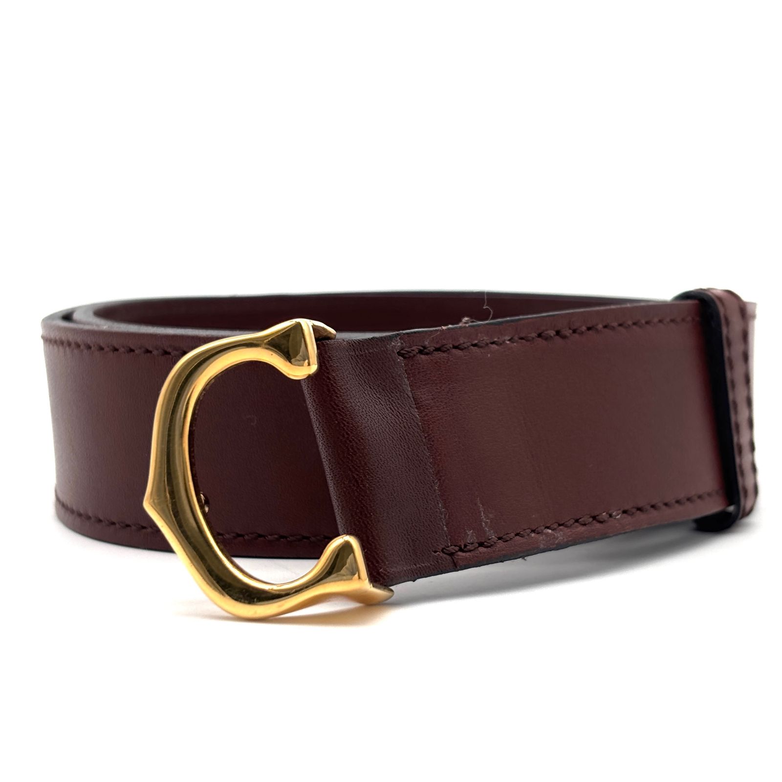 極美品・正規品 Cartier カルティエ ベルト C ドゥ ゴールド金具