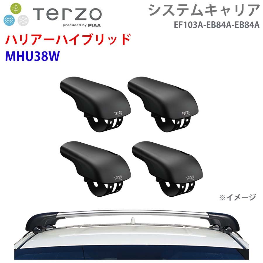 ハリアーハイブリッド MHU38W 一台分 EF103A EB84A EB84A  システムキャリア TERZO フット エアロバー シルバー E1E1