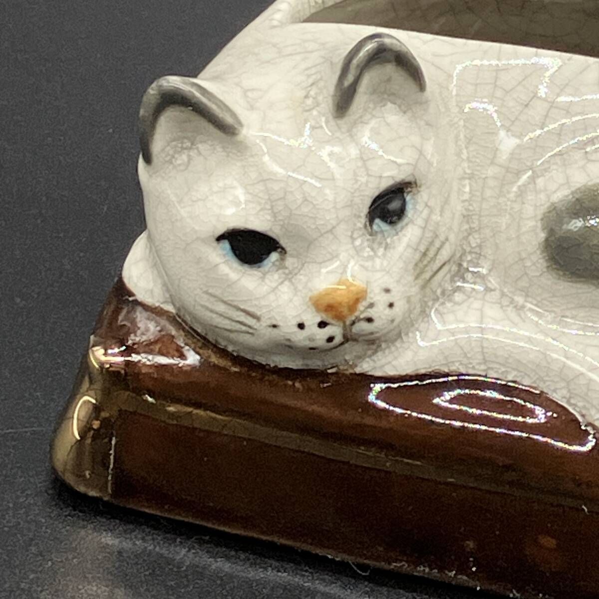 タカハシキャット 1970年代 日本猫 カードホルダー ペンスタンド 陶器
