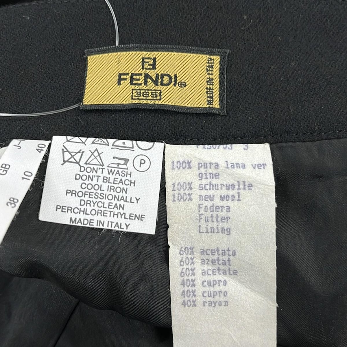 FENDI(フェンディ) スカート サイズ40 M レディース美品 - 黒 ひざ丈