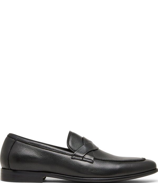 スティーブ マデン メンズ シューズ スリッポン・ローファー レザー Steve Madden Mens Chevoit Leather Slip On Dress Loafers Black ブラック