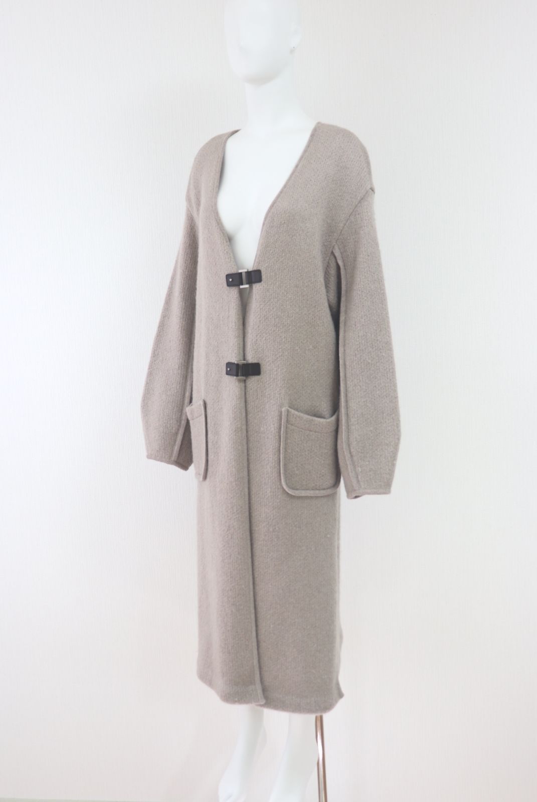 FOXEY ウールモヘヤニットコート ロングカーディガン 39196 ベージュ